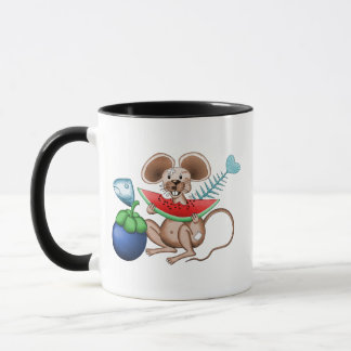 Mr. Rat enjoying his meal in the garbage restauran マグカップ