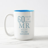 Mr Rightおもしろい60結婚周年記念 ツートーンマグカップ (左)