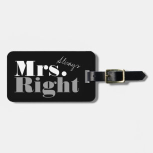 Mr RightとMrs Always Right旅行荷物タグ ラゲッジタグ