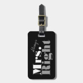 Mr RightとMrs Always Right旅行荷物タグ ラゲッジタグ (正面縦)