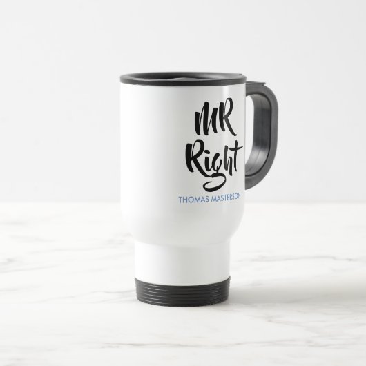 Mr.Right氏の名前おもしろい トラベルマグ (正面右)