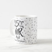 Mr Right 25周年記念シルバーハートのコンフェティ コーヒーマグカップ (正面左)