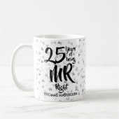 Mr Right 25周年記念シルバーハートのコンフェティ コーヒーマグカップ (左)