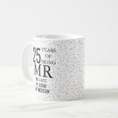 Mr Right Fun 25周年記念シルバーハート コーヒーマグカップ (正面左)