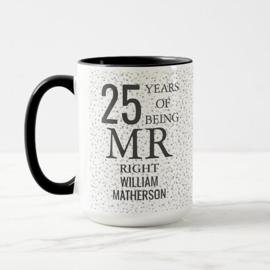 Mr Right Fun 25周年記念シルバーハート マグカップ (左)