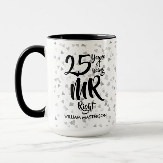 Mr Right Fun 25周年 銀婚式 マグカップ (左)