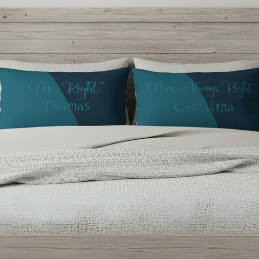 Mr.Right & Mrs.常に右のカップル 枕カバー