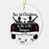 Mr.'s 1st Christmas Newlyweds Ceramic Ornament セラミックオーナメント (左)