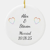 Mr.'s 1st Christmas Newlyweds Ceramic Ornament セラミックオーナメント (裏面)