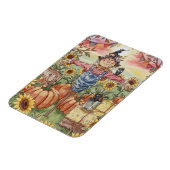 「Mr. Scakerrow」 – かわいいハロウィーンのイラストレーション マグネット (左側)