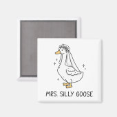 Mr. Silly Goose と Mrs. Silly Goose カップルお揃い マグネット (正面/裏面)