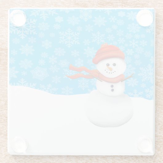 Mr Snowman ガラスコースター (裏面)