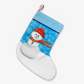 Mr Snowman スモールクリスマスストッキング (正面 (吊り時))