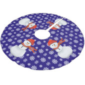 Mr. Snowman ブラッシュドポリエステルツリースカート (アングル)