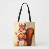 Mr Squirrel Fall Errands Tote Bag トートバッグ (正面)