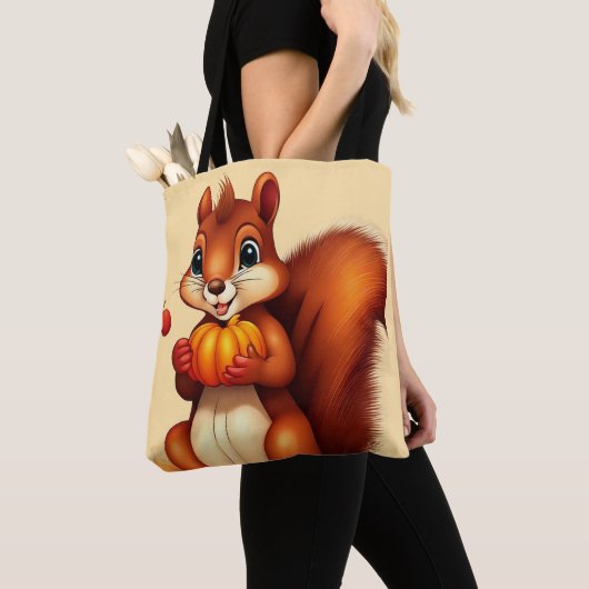 Mr Squirrel Fall Errands Tote Bag トートバッグ (クローズアップ)