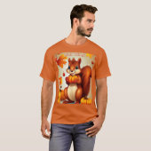Mr. Squirrel Fall Vibes T-Shirt Tシャツ (正面フル)