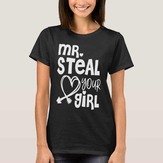 Mr Steal Your Girl Hearts Boy Son Brother Valentin Tシャツ (正面)