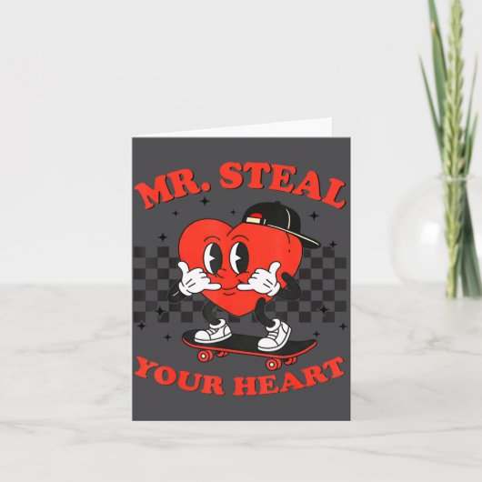 Mr Steal Your Heart For Boys Toddlers Valentine's  カード (正面)