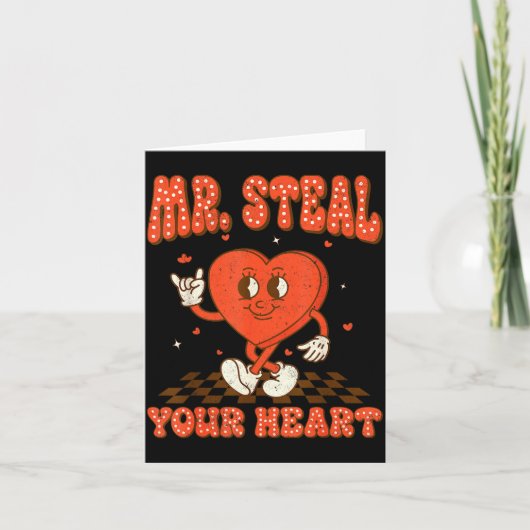 Mr Steal Your Heart For Boys Toddlers Valentine's  カード (正面)