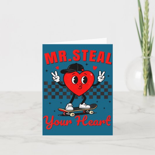 Mr Steal Your Heart For Boys Toddlers Valentine's  カード (正面)