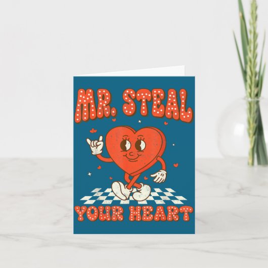 Mr Steal Your Heart For Boys Toddlers Valentine's  カード (正面)