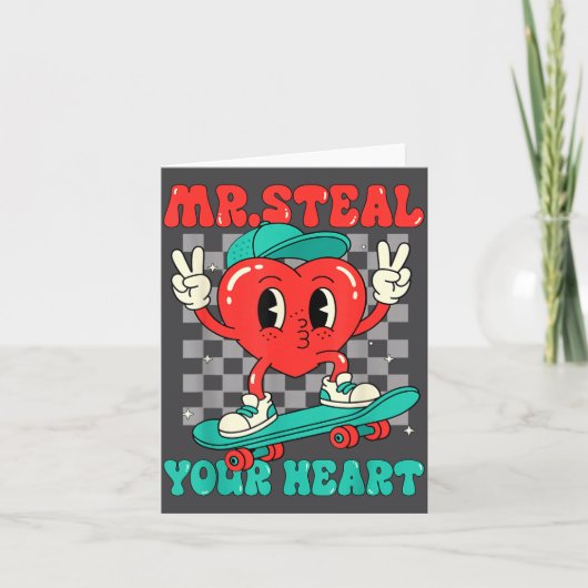 Mr Steal Your Heart For Boys Toddlers Valentine's  カード (正面)