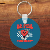 Mr Steal Your Heart For Boys Toddlers Valentine's  キーホルダー (正面)