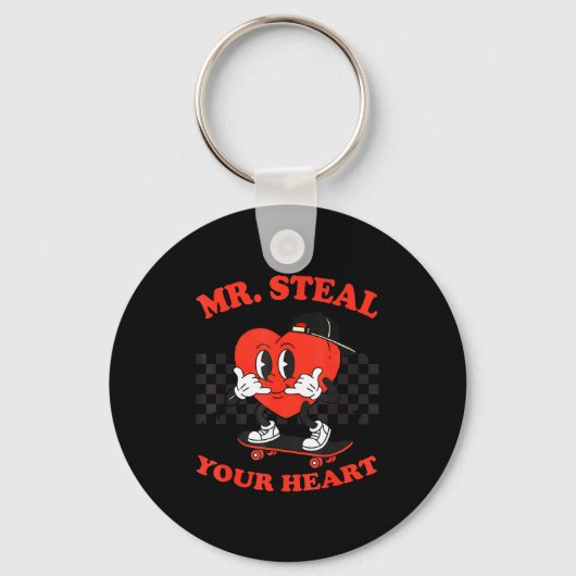 Mr Steal Your Heart For Boys Toddlers Valentine's  キーホルダー (正面)