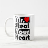 Mr Steal Your Heart For Boys Toddlers Valentines  コーヒーマグカップ (左)