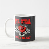 Mr Steal Your Heart For Boys Toddlers Valentine's  コーヒーマグカップ (左)