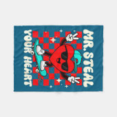 Mr Steal Your Heart For Boys Toddlers Valentine's  フリースブランケット (正面(横))