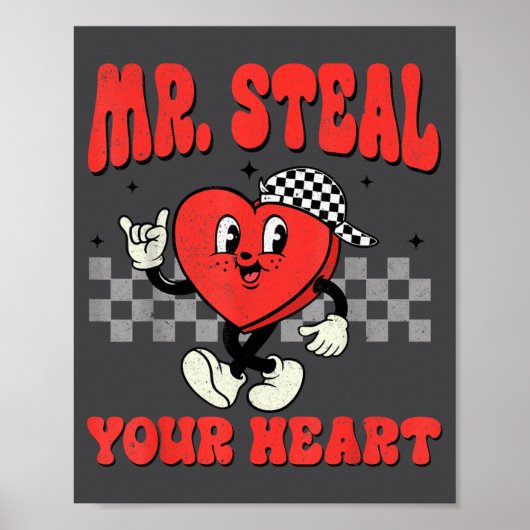 Mr Steal Your Heart For Boys Toddlers Valentine's  ポスター (正面)