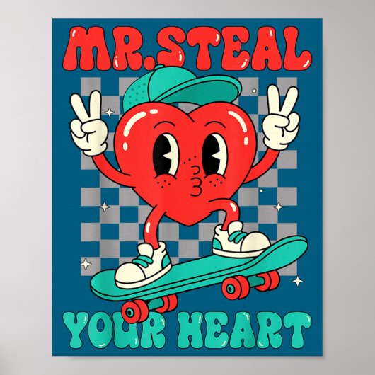 Mr Steal Your Heart For Boys Toddlers Valentine's  ポスター (正面)