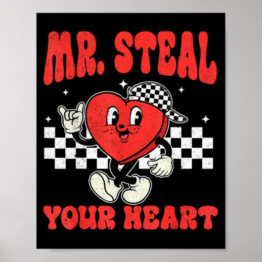 Mr Steal Your Heart For Boys Toddlers Valentine's  ポスター (正面)