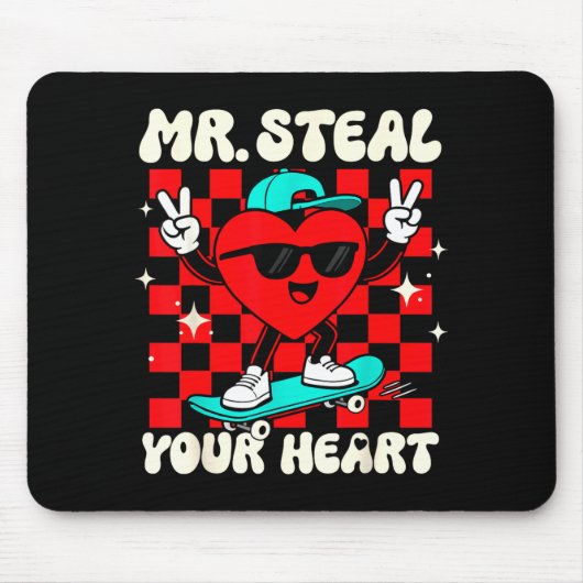 Mr Steal Your Heart For Boys Toddlers Valentine's  マウスパッド (正面)