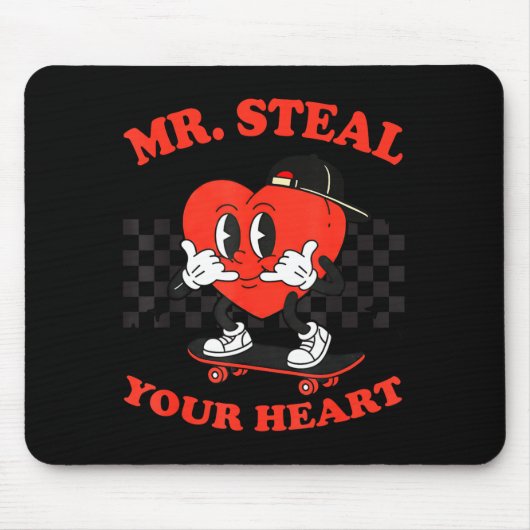 Mr Steal Your Heart For Boys Toddlers Valentine's  マウスパッド (正面)
