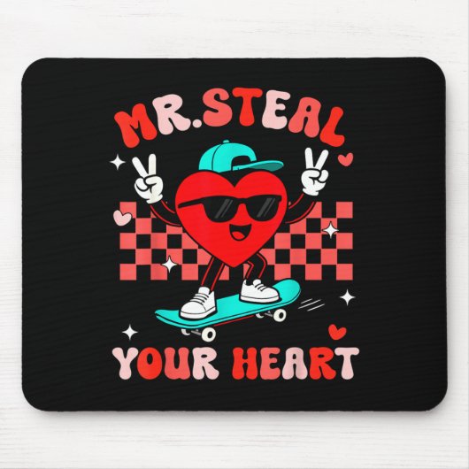 Mr Steal Your Heart For Boys Toddlers Valentine's  マウスパッド (正面)