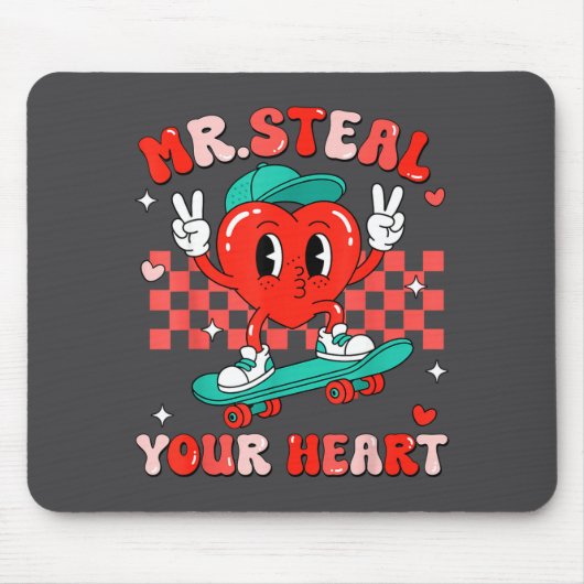 Mr Steal Your Heart For Boys Toddlers Valentine's  マウスパッド (正面)