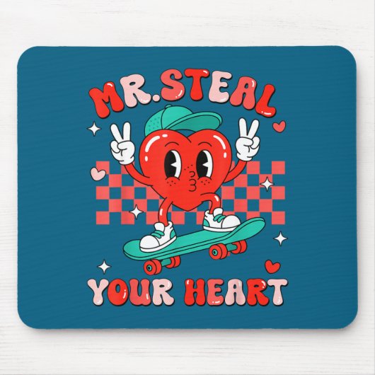 Mr Steal Your Heart For Boys Toddlers Valentine's  マウスパッド (正面)
