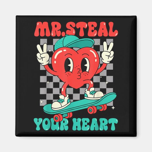 Mr Steal Your Heart For Boys Toddlers Valentine's  マグネット (正面)