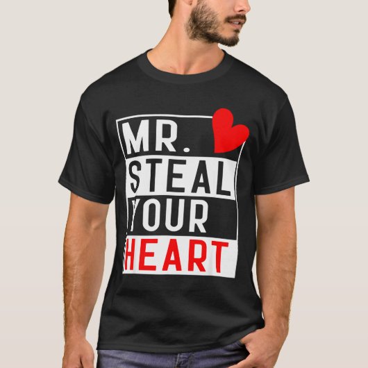 Mr Steal Your Heart For Boys Toddlers Valentine's  Tシャツ (正面)