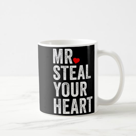 Mr. Steal Your Heart Funny Valentines Day Men’s  コーヒーマグカップ (右)