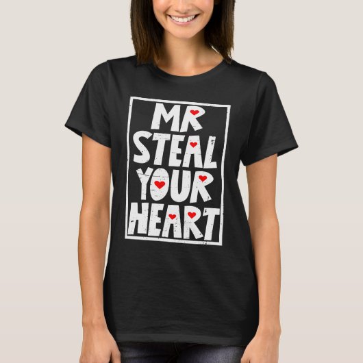 Mr Steal Your Heart Valentine's Day Kids Boys Men  Tシャツ (正面)