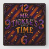 Mr. Tickler wall clock./super villain clock スクエア壁時計 (正面)