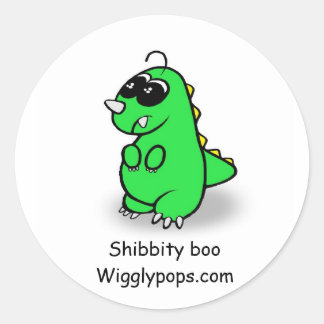 Mr.wigglypopsシビティブステッカー ラウンドシール