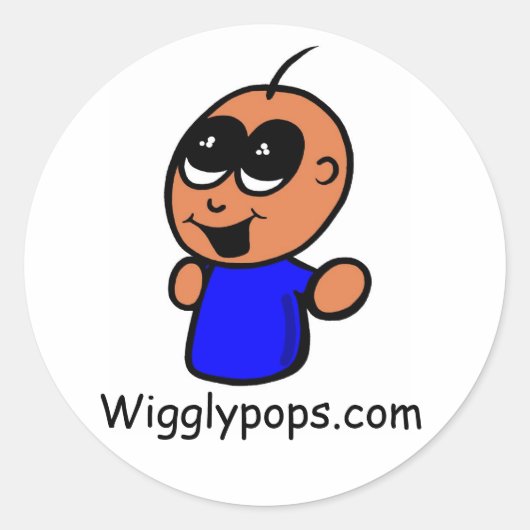 Mr.wigglypopsステッカー ラウンドシール (正面)