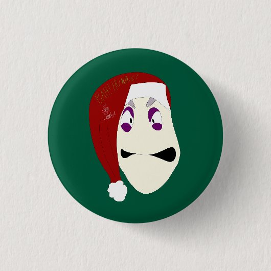 Mr. Williams バフハンバグ クリスマス 缶バッジ (正面)