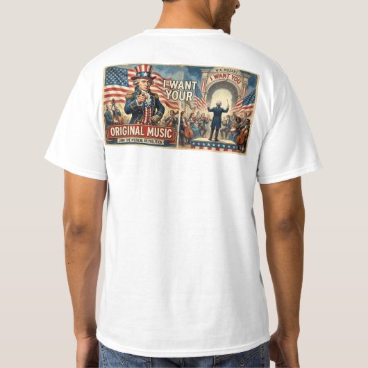 MrBeats Amedeus as Uncle Sam Tシャツ (裏面)