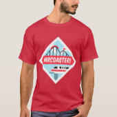 Mrcoaster1ロゴの前部および引用文のワイシャツ(暗い) Tシャツ (正面)
